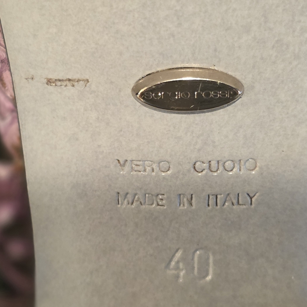 SALE Sergio Rossi Snake Print Sandal Heels - Picture 8 of 13